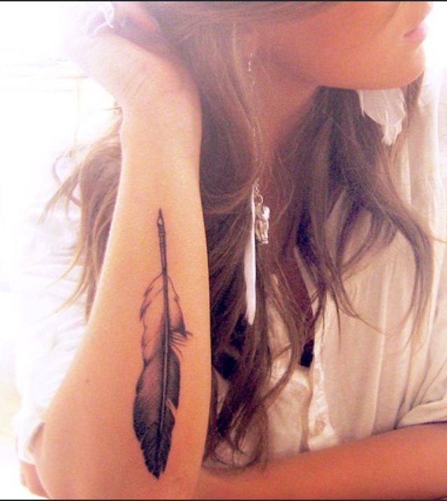 Feather Tattoo Design on Hands