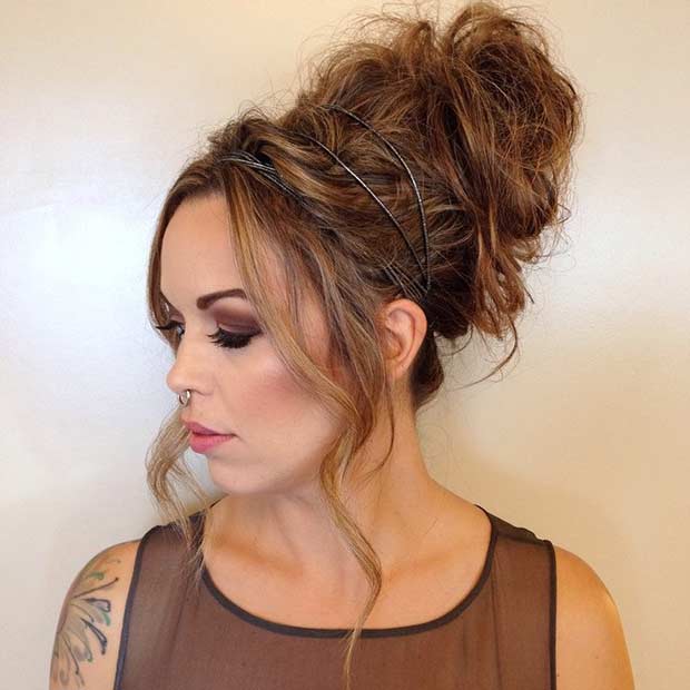 Easy, Cute and Messy Bun Hairstyles for Long Hair ...
