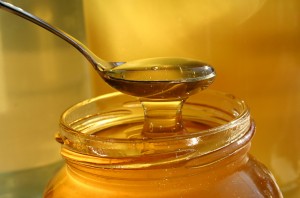 add honey to warm water