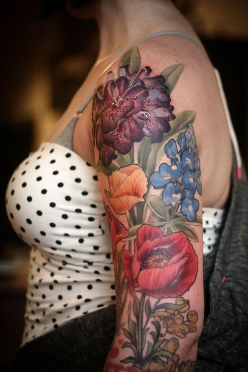 Sexy Flower Tattoo Designs on hands
