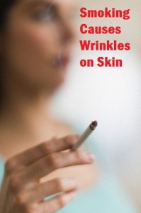 smoking causes wrinkles skin