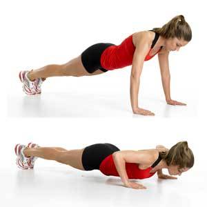 Isometric push up exercise