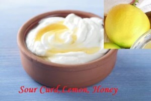 sour curd honey lemon
