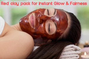 Red clay face pack