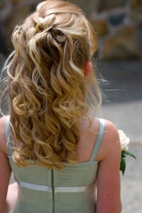 Half updo Flower Girl Hairstyle