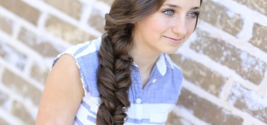 Loose side braid School Girl Hairstyle