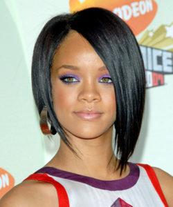 Rihanna Angled Bob Hairstyle