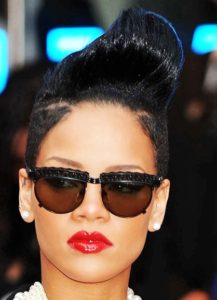 Rihanna Pompadour Mohawk Hairstyle