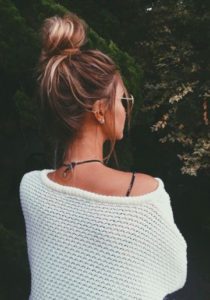 Top knot Hairstyle for Long Hair