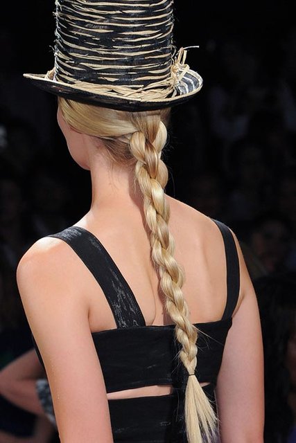 Wet rope ponytail - Rope Braid Hairstyle