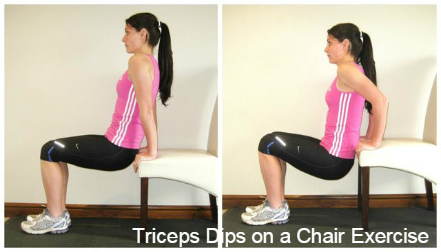 Triceps Dips on chair exercise
