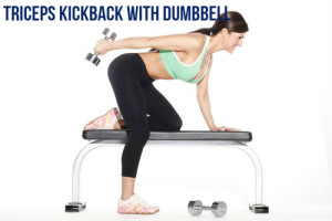Triceps kickback with dumbbell