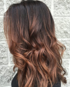 Bronze balayage highlights